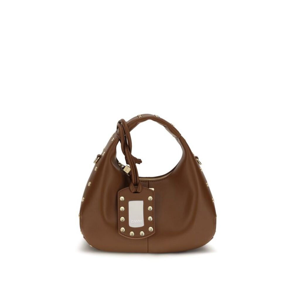 Ganni Women Mini Studded Hobo Handbag